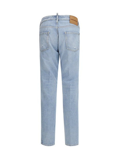 Dsquared2 Belt-loop ripped Jeans - Navy Blue