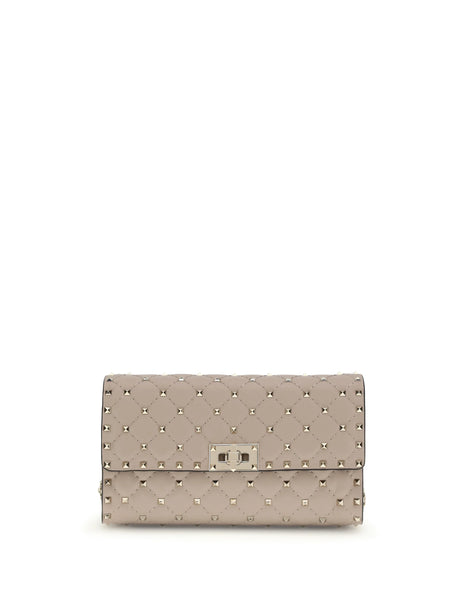 Valentino Garavani Rockstud Spike Shoulder Bag - Poudre
