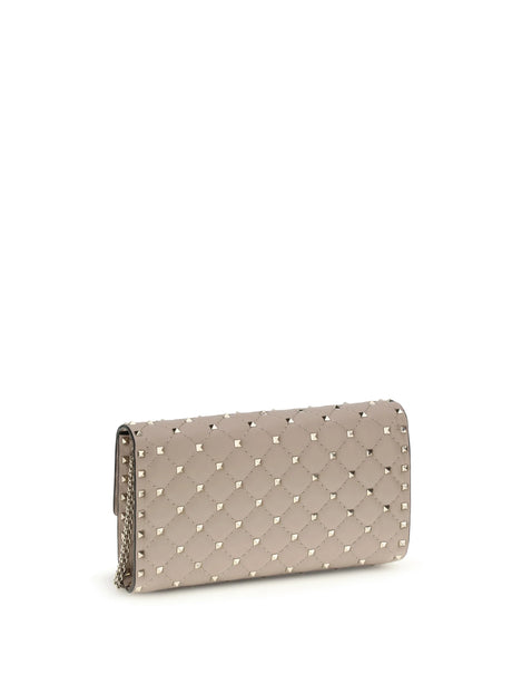 Valentino Garavani Rockstud Spike Shoulder Bag - Poudre