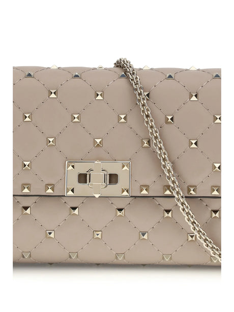 Valentino Garavani Rockstud Spike Shoulder Bag - Poudre