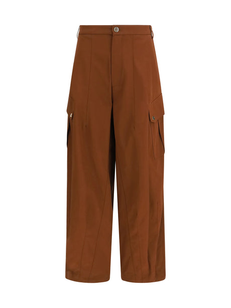 Pinko Rosalín cotton Pants - Brown Terra X Piante