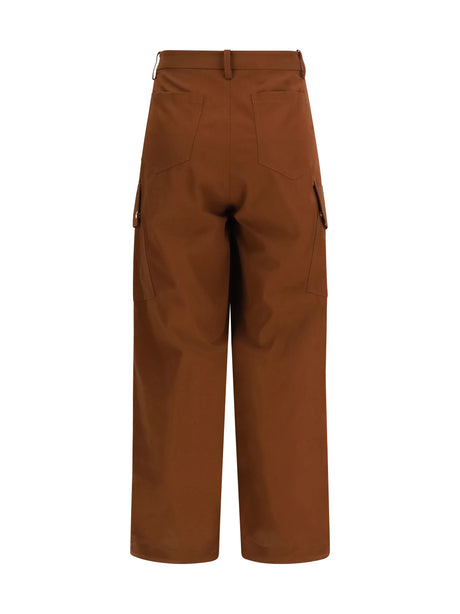 Pinko Rosalín cotton Pants - Brown Terra X Piante