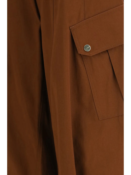 Pinko Rosalín cotton Pants - Brown Terra X Piante