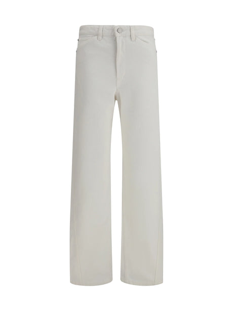 Lemaire Cotton five-pocket Pants - Milk