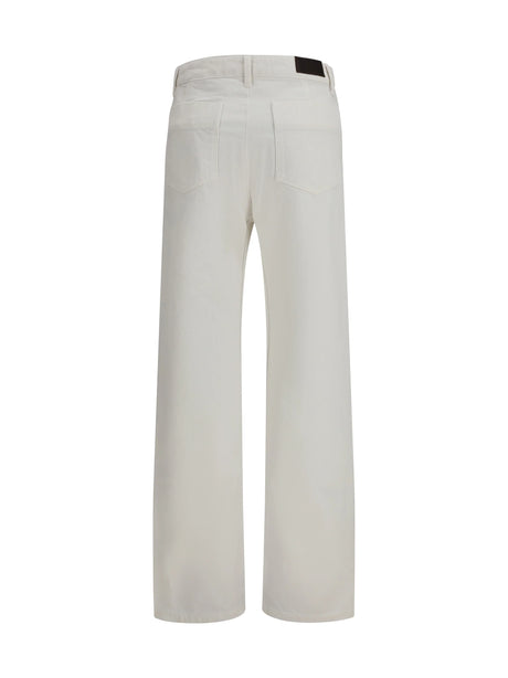 Lemaire Cotton five-pocket Pants - Milk