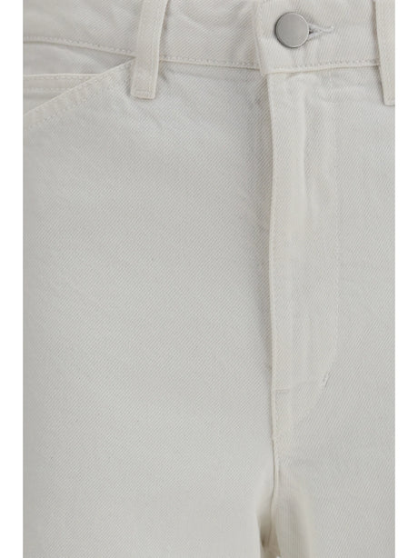 Lemaire Cotton five-pocket Pants - Milk