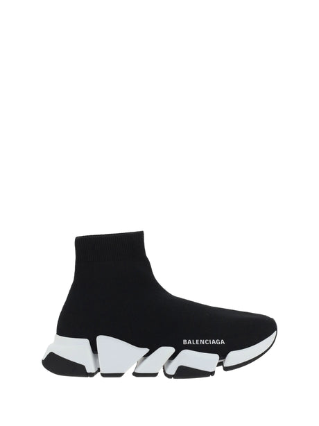 Balenciaga Speed Sneakers - Black/White/Black