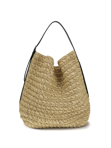 Toteme Paper raffia Tote Shoulder Bag - Natural