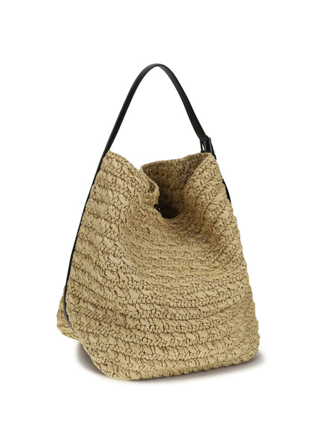 Toteme Paper raffia Tote Shoulder Bag - Natural