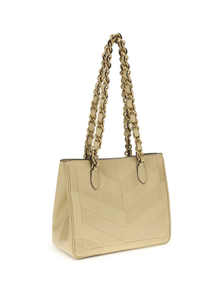 Valentino Garavani Laseine Small Shopping Bag - Gold Beige