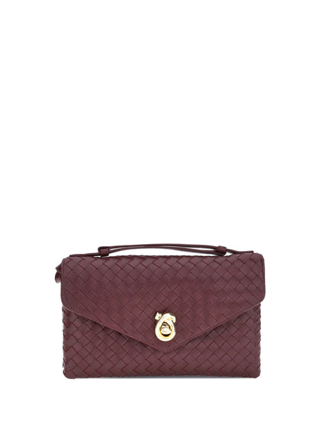 Bottega Veneta Knot Lock Shoulder Bag - Barolo-M Brass