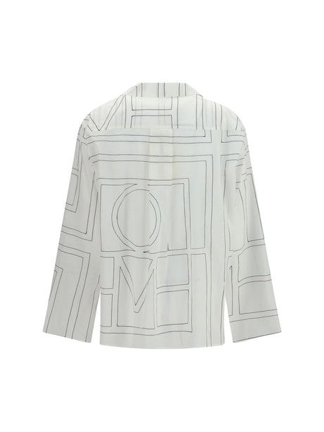 Toteme PJ monogram cotton Shirt - White/Black