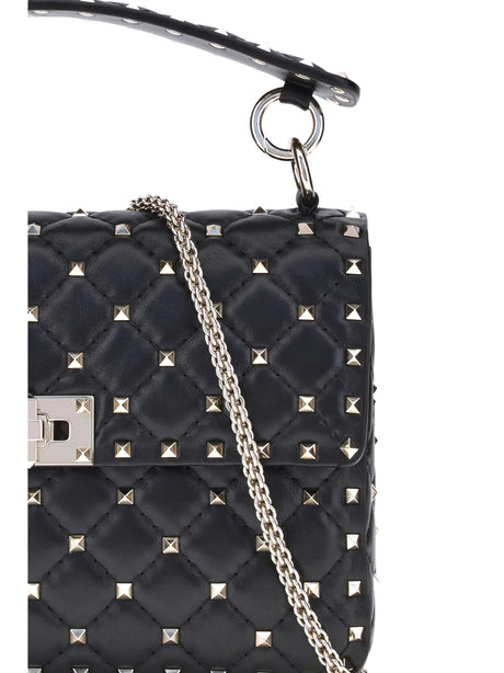 Valentino Garavani Rockstud Spike Shoulder Bag - Black