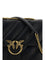 Pinko Love Puff Shoulder Bag - Black-Antique Gold
