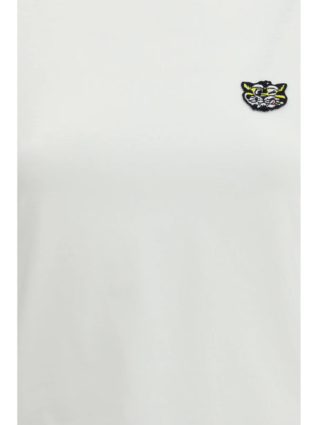 Kenzo Cotton T-shirt with the embroidered “Wild Tiger” - Off White