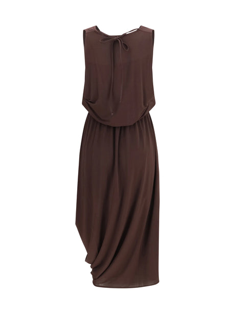 Lemaire Draped midi Dress - Fig