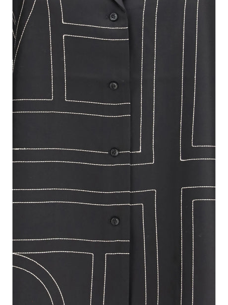 Toteme Silk-twill Top - Black