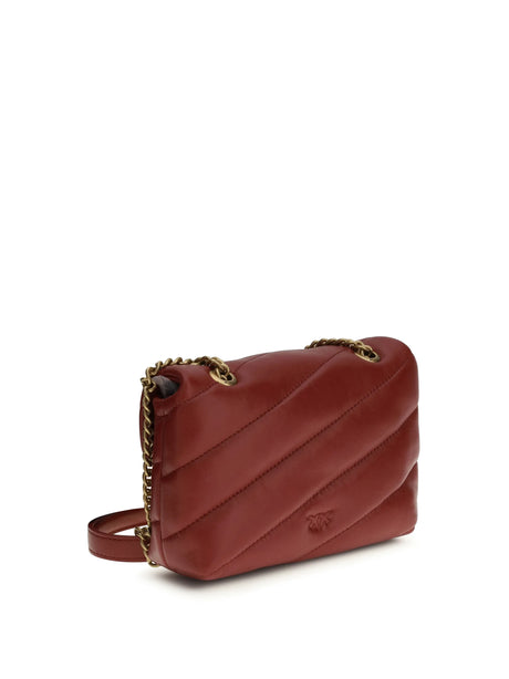 Pinko Love Baby Shoulder Bag - Red Dark-Antique Gold