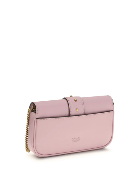 Pinko Love One Shoulder Bag - Pink Light-Antique Gold