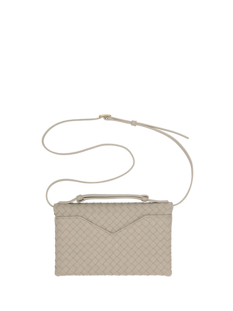 Bottega Veneta Knot Lock Shoulder Bag - Ecru-Muse Brass