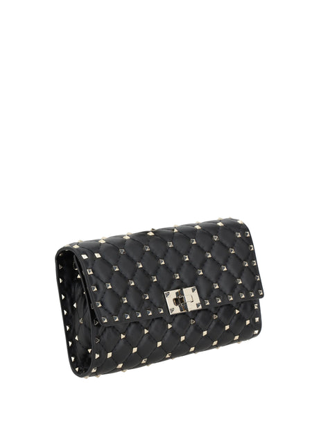 Valentino Garavani Rockstud Spike Shoulder Bag - Black