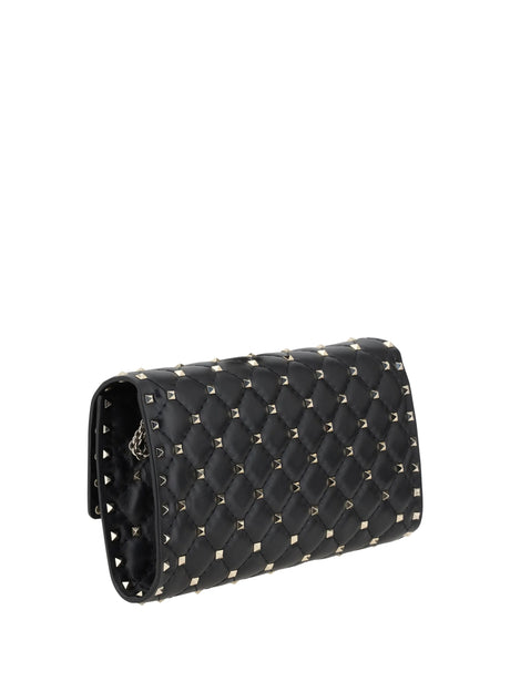 Valentino Garavani Rockstud Spike Shoulder Bag - Black