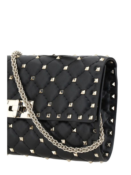 Valentino Garavani Rockstud Spike Shoulder Bag - Black