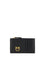 Pinko Leather Card Holder - Black-Antique Gold