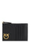 Pinko Leather Card Holder - Black-Antique Gold