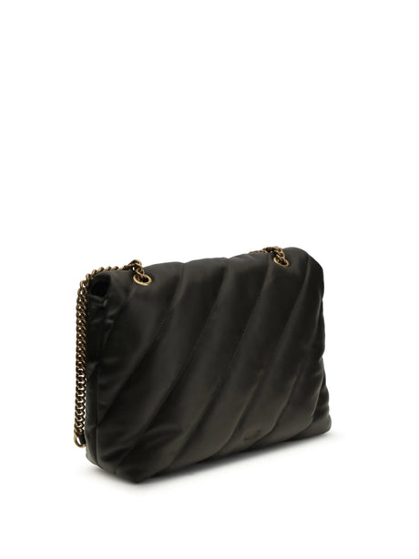 Pinko Love Puff Shoulder Bag - Green Mud-Antique Gold