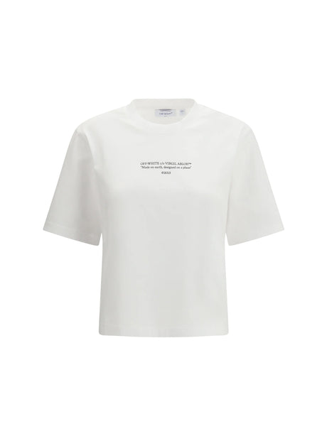 Off-White Made on earth, designed on a plane T-shirt - White-Black