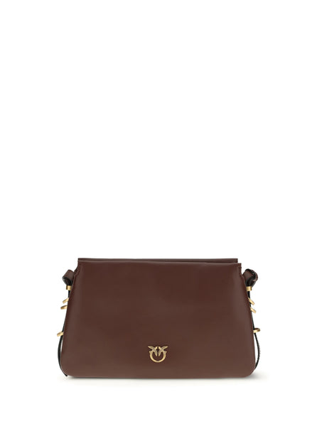 Pinko One Two Three mini Shoulder Bag - Burgundy Wine-Antique Gold