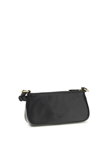 Pinko Mini half moon Shoulder Bag - Black-Antique Gold