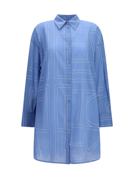 Toteme Long Summer Shirt - Cobalt