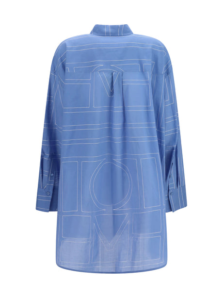 Toteme Long Summer Shirt - Cobalt