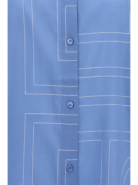 Toteme Long Summer Shirt - Cobalt