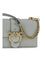 Pinko Love One small Shoulder Bag - Grey Pearl-Antique Gold