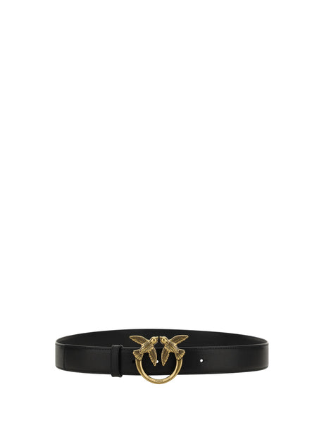 Pinko Love Berry Belt - Black-Antique Gold