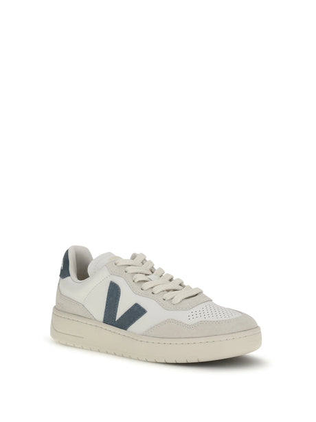 Veja V-90 organic leather Sneakers - White/Blue