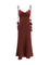 Self-Portrait Satin flower midi Dress - Burgundy