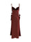 Self-Portrait Satin flower midi Dress - Burgundy