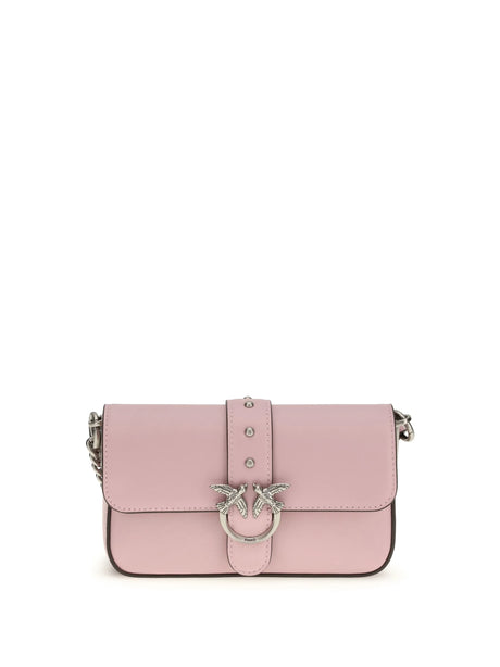 Pinko Baby Love Shoulder Bag - Pink Light-Old Silver