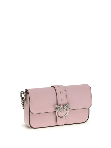 Pinko Baby Love Shoulder Bag - Pink Light-Old Silver