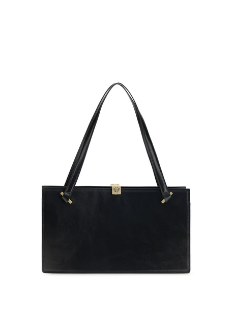 Versace Severine Shoulder Bag in leather - Black/Gold '82