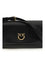 Pinko Baguette Soft Shoulder Bag - Black-Antique Gold
