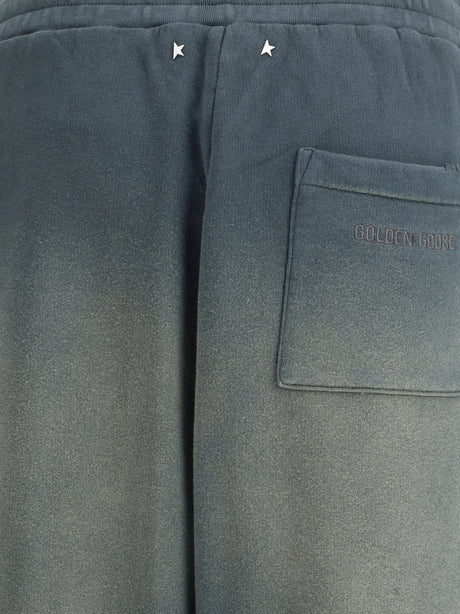 Golden Goose Sweatpants with shaded design - Bleached Washed Black