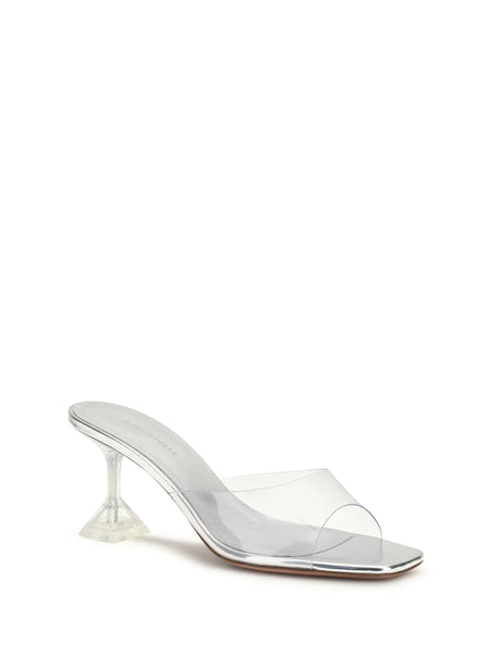 Amina Muaddi Lupita Glass Sandals - Transparent