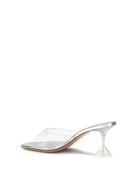 Amina Muaddi Lupita Glass Sandals - Transparent