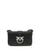 Pinko Mini Love Shoulder Bag - Black Limousine - Matt Silver