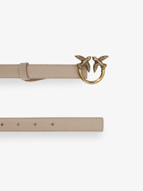 Pinko Berry leather belt - Beige